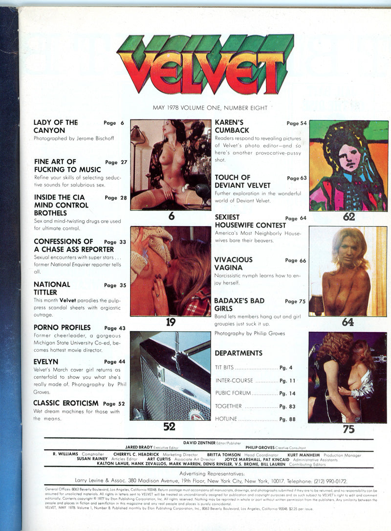 VELVET May 1978 magazine