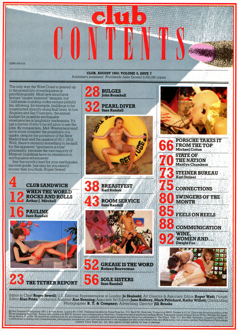 CLUB August 1983 magazine