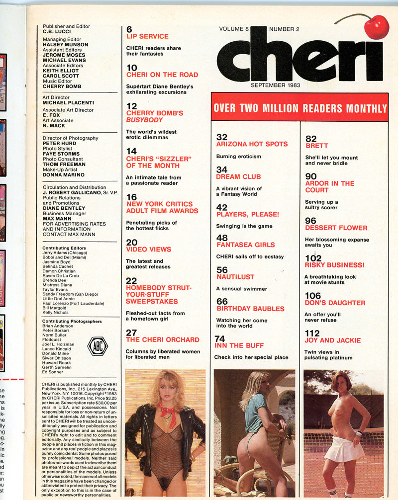 CHERI September 1983 magazine