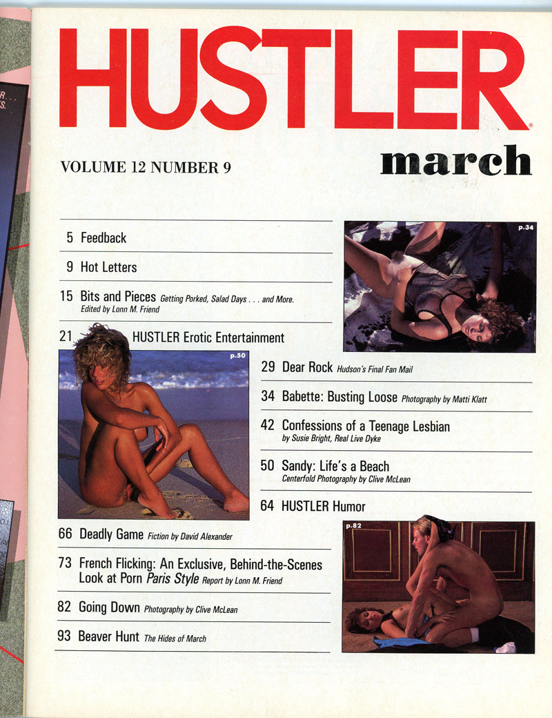 HUSTLER March 1986 magazine