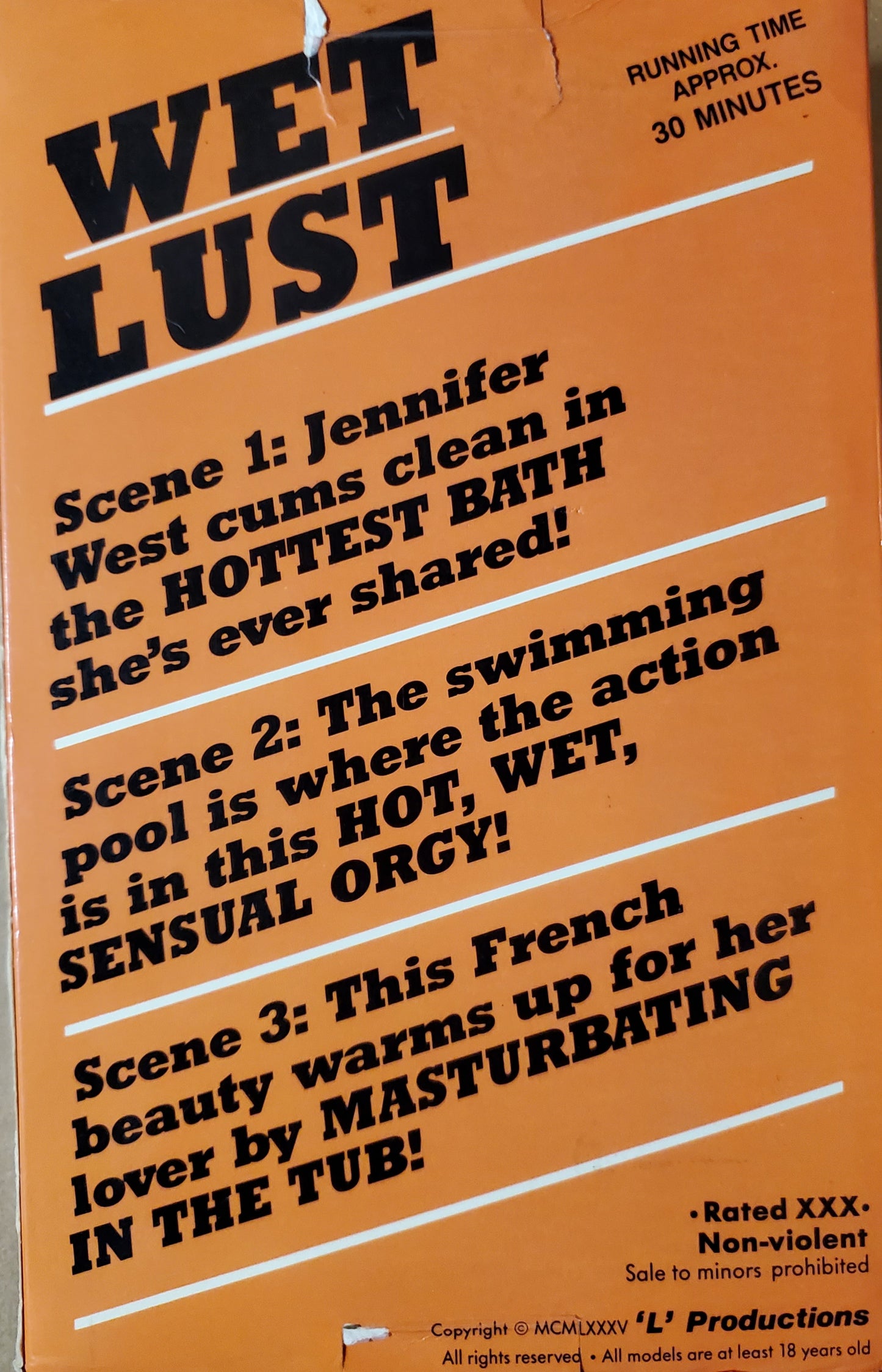 WET LUST movie VHS