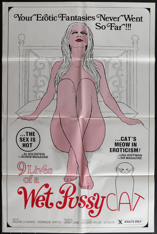 9 LIVES OF A WET PUSSYCAT (folded) movie poster