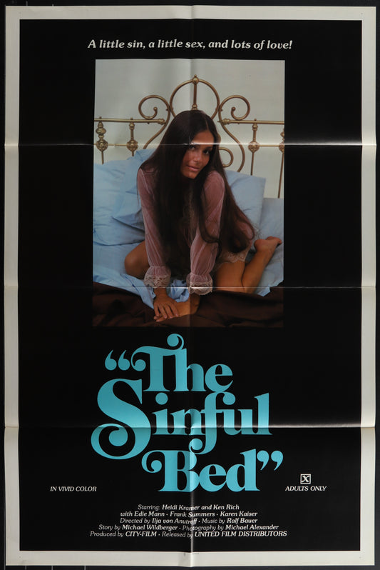 THE SINFUL BED (folded) movie poster