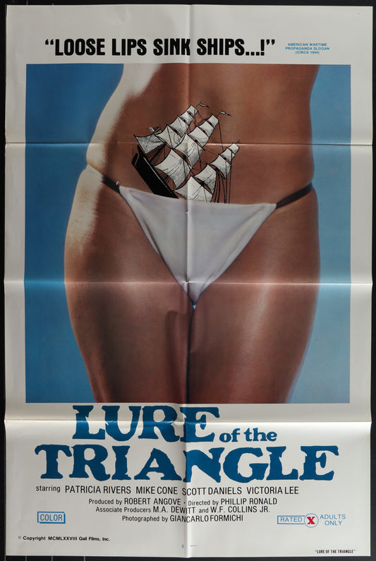 LURE OF THE TRIANGLE (folded) movie poster