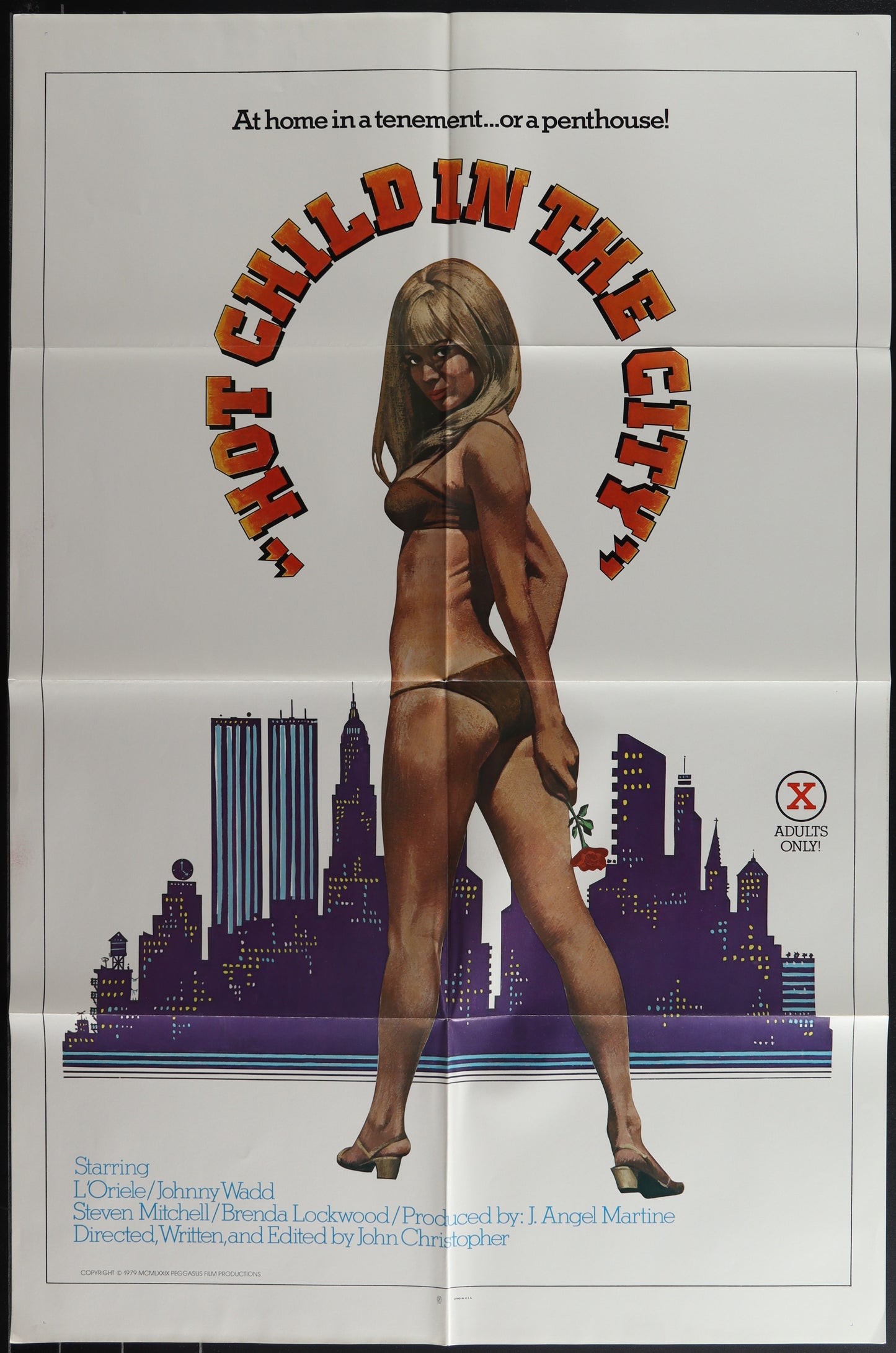 HOT CHILD IN THE CITY (folded) movie poster