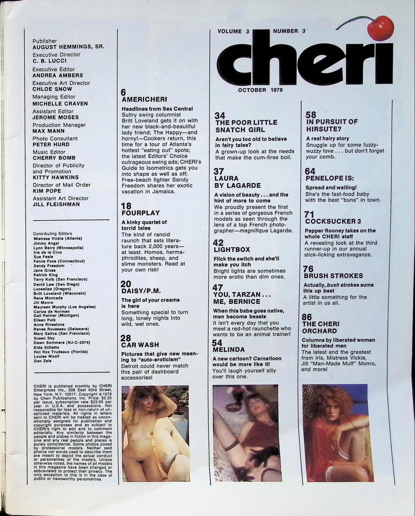 CHERI October 1978 magazine