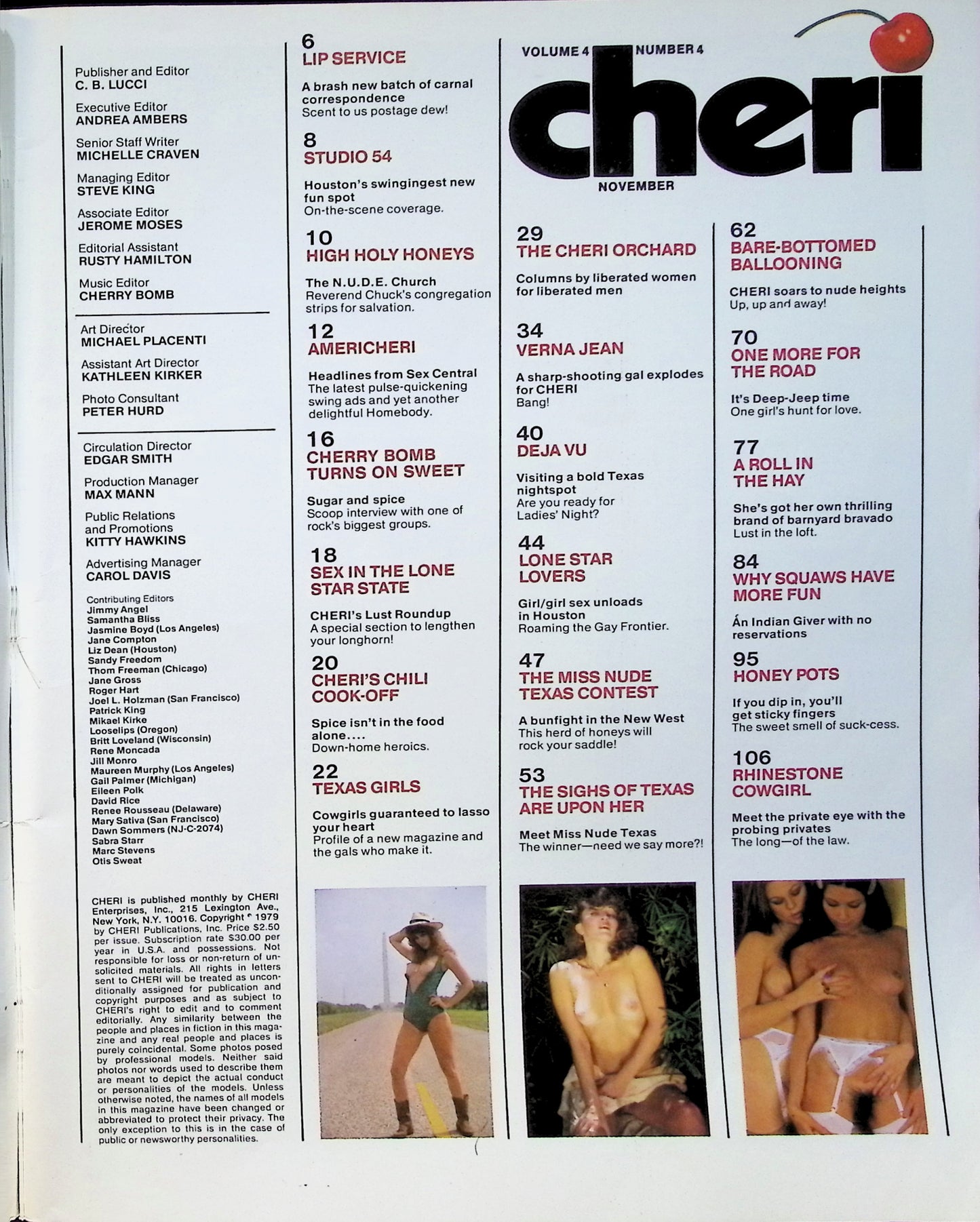 CHERI November 1979 magazine