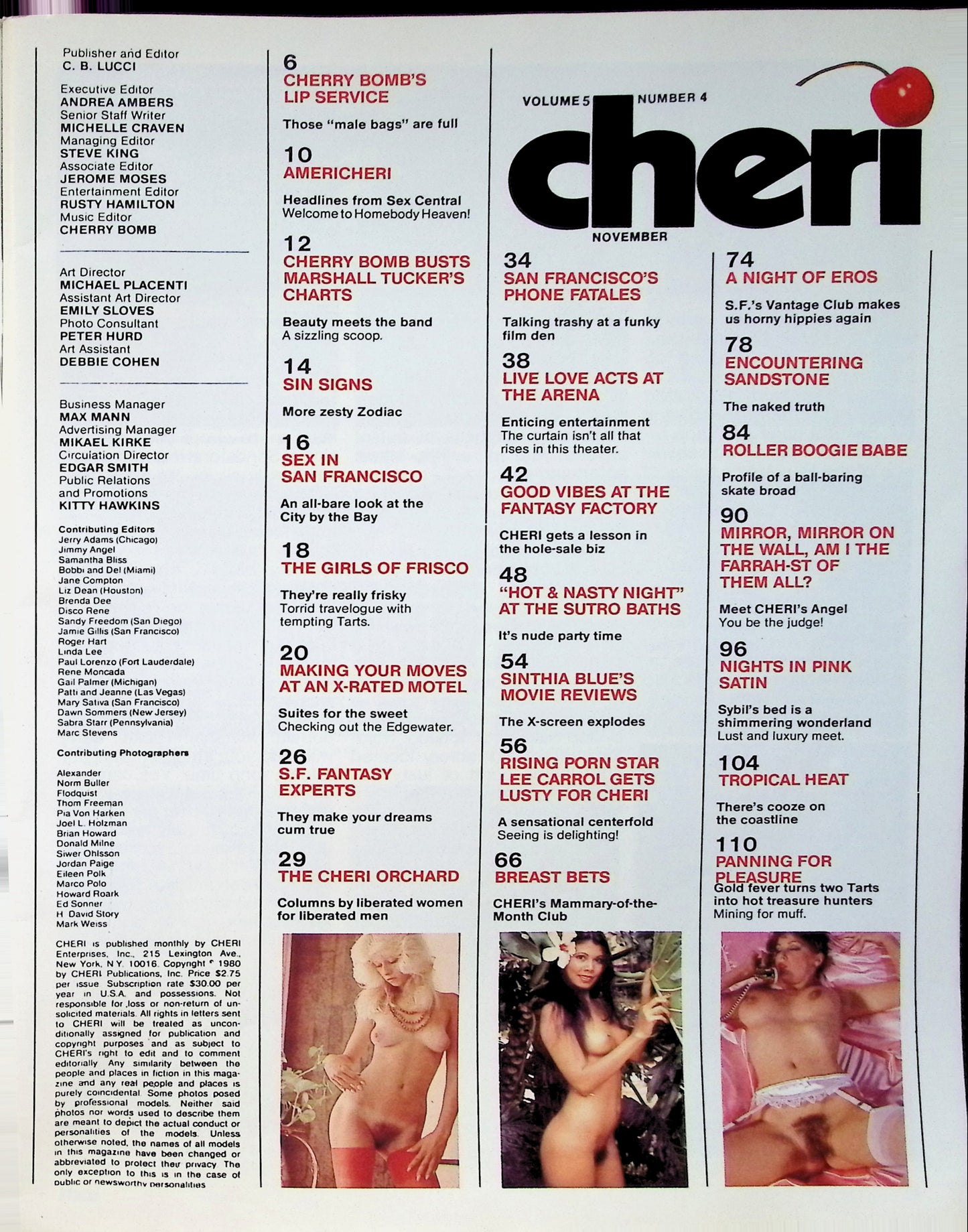 CHERI November 1980 magazine