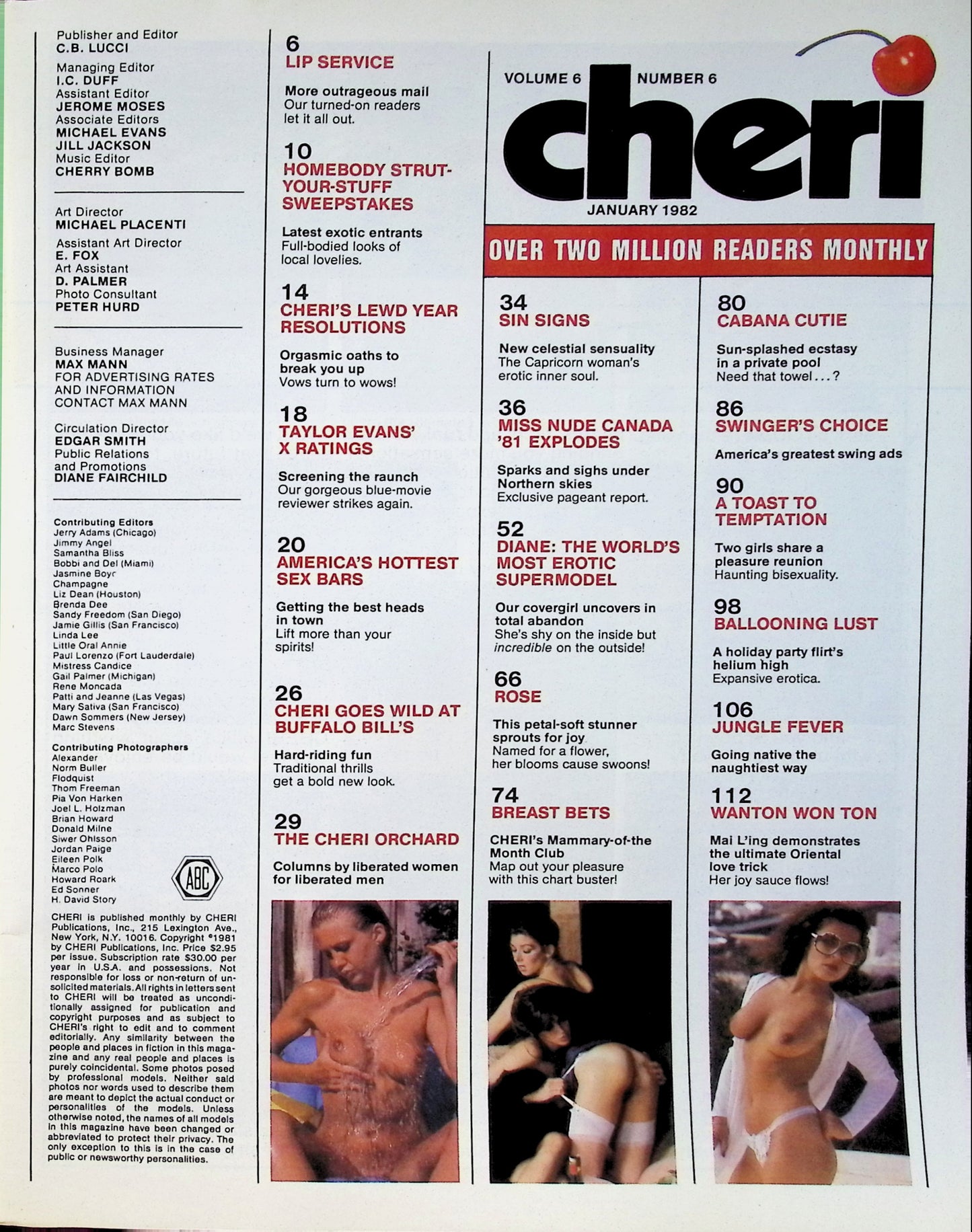CHERI January 1982 magazine