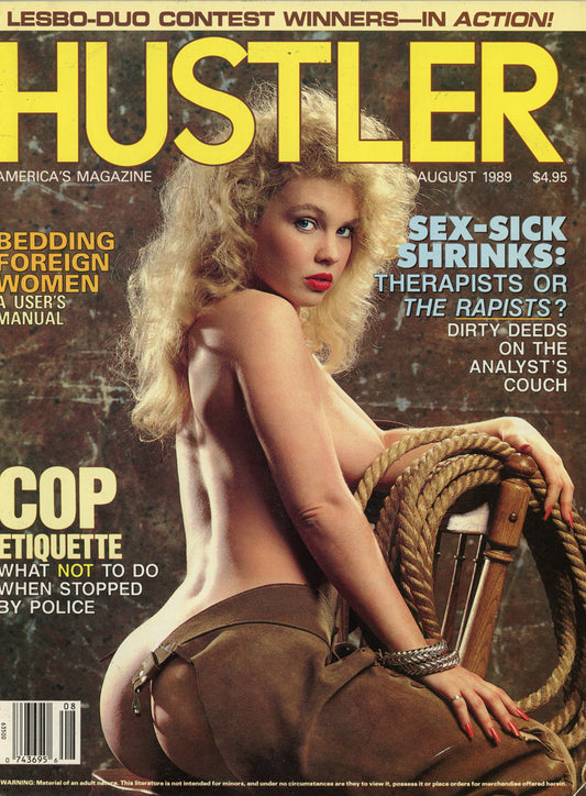 HUSTLER August 1989 magazine