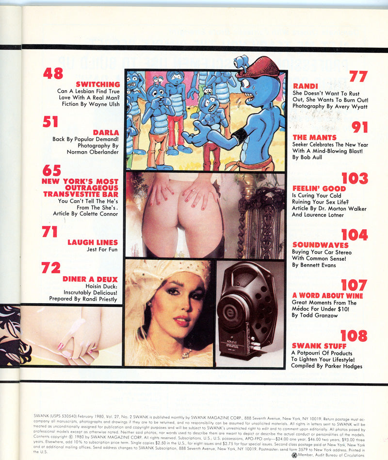 SWANK February 1980 magazine
