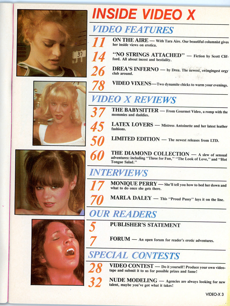 VIDEO X January 1982 magazine