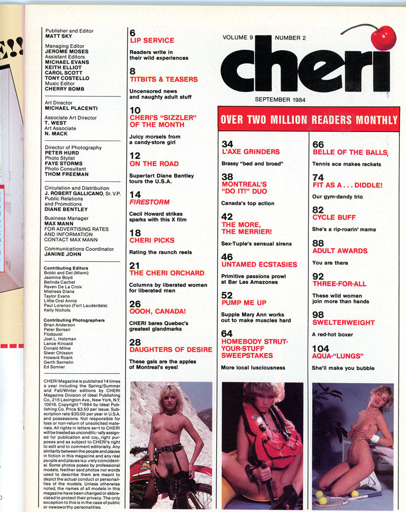 CHERI September 1984 magazine