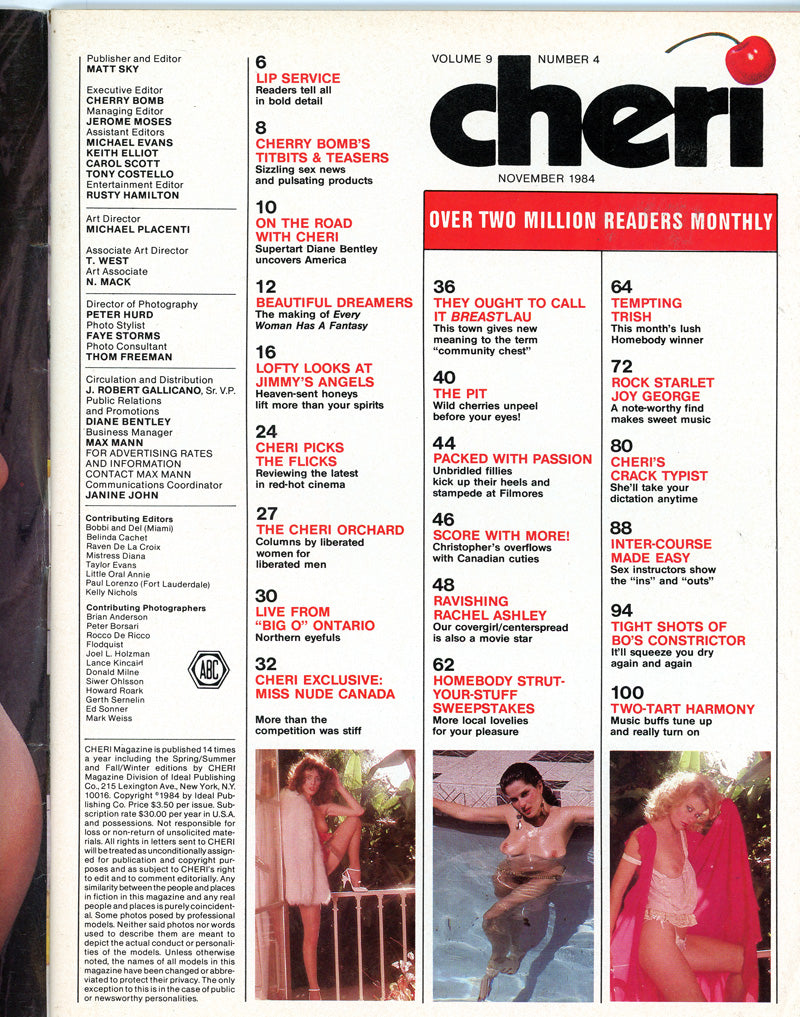 CHERI November 1984 magazine