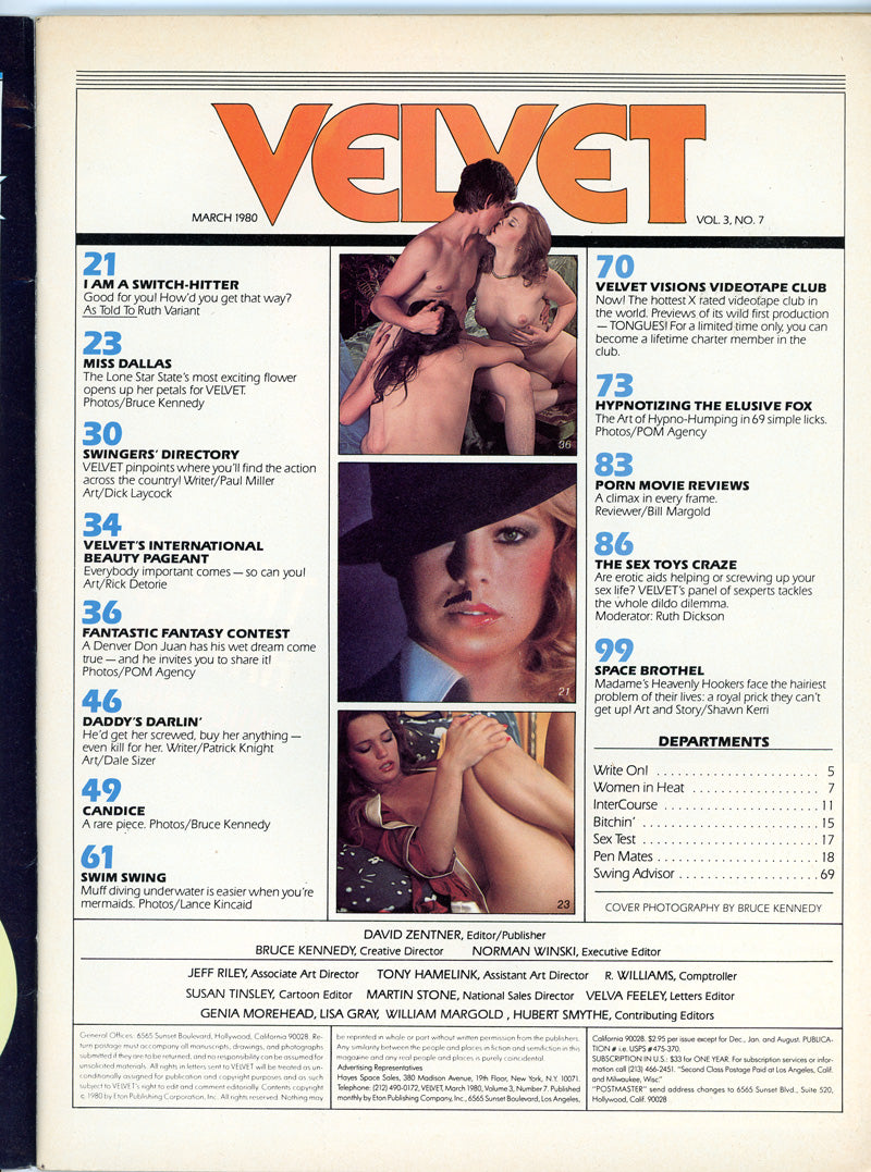 VELVET March 1980 magazine