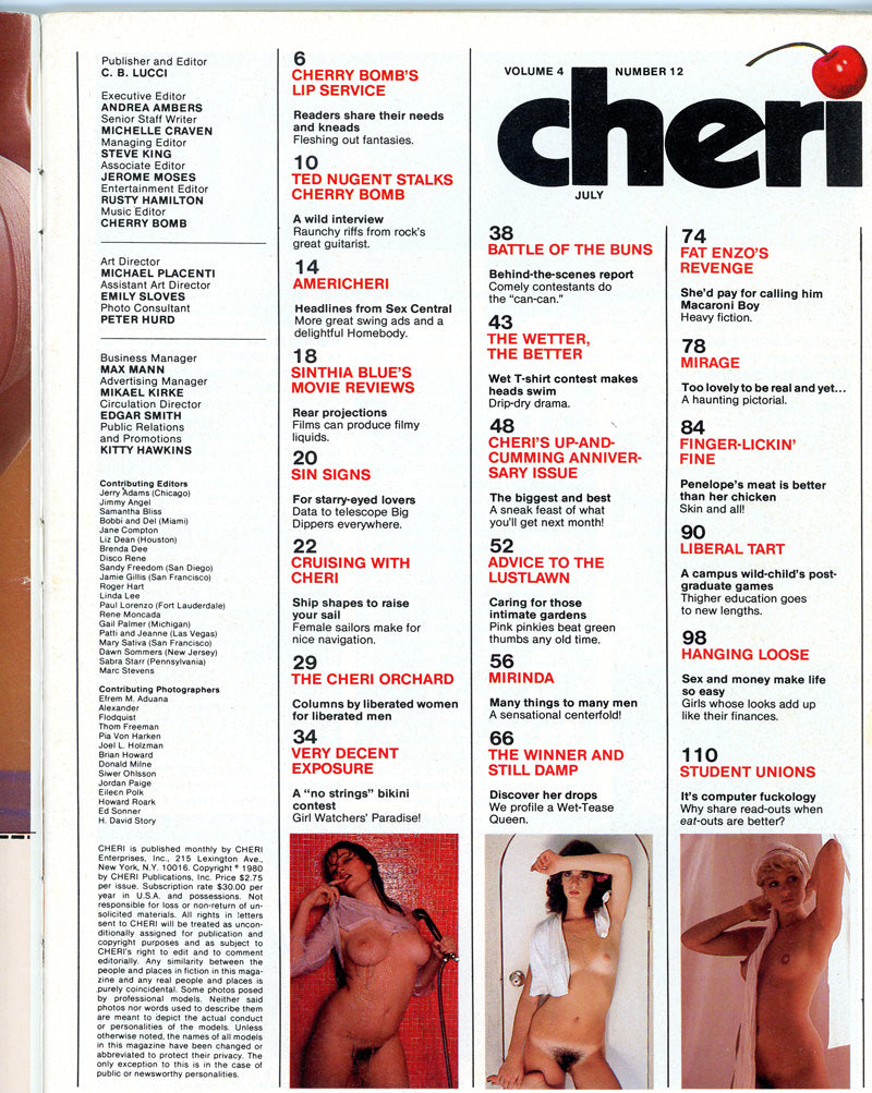 CHERI July 1980 magazine