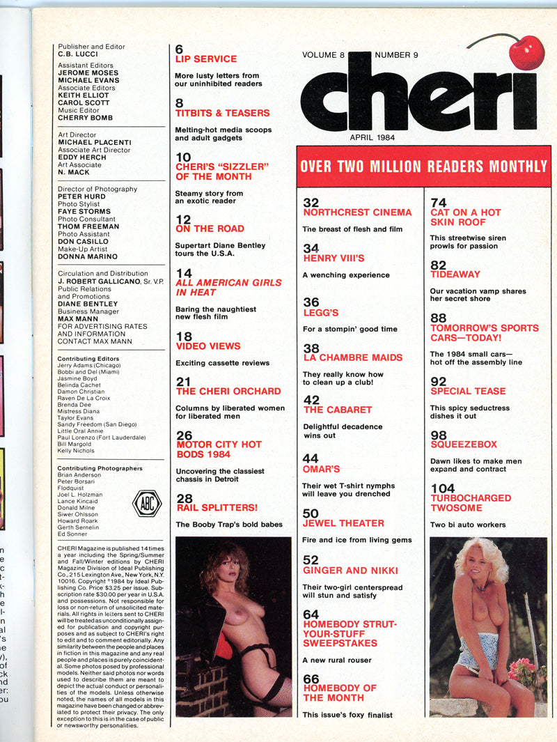 CHERI April 1984 magazine