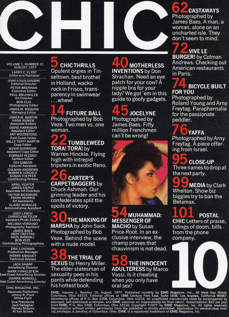 CHIC August 1977 magazine
