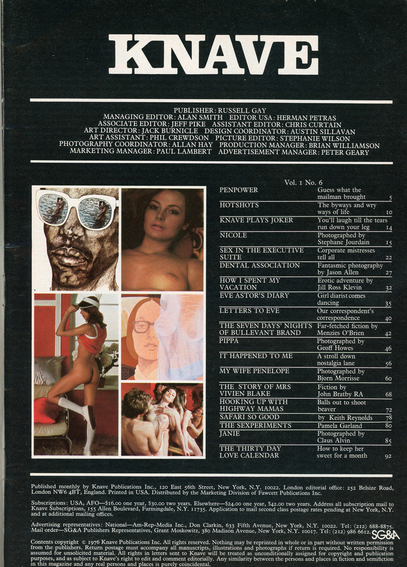 KNAVE November 1976 magazine
