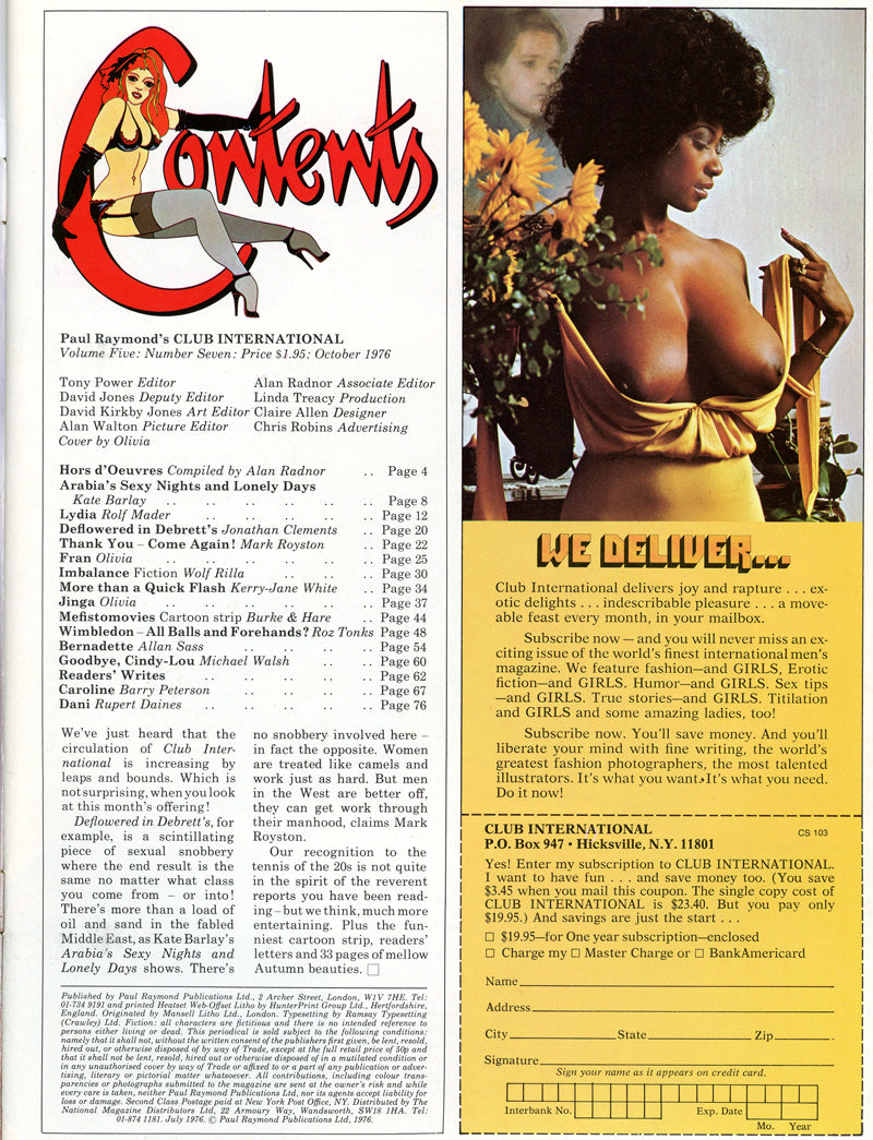 CLUB October 1976 magazine