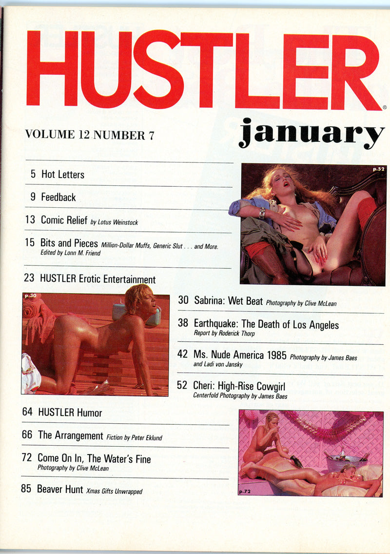 HUSTLER January 1986 magazine