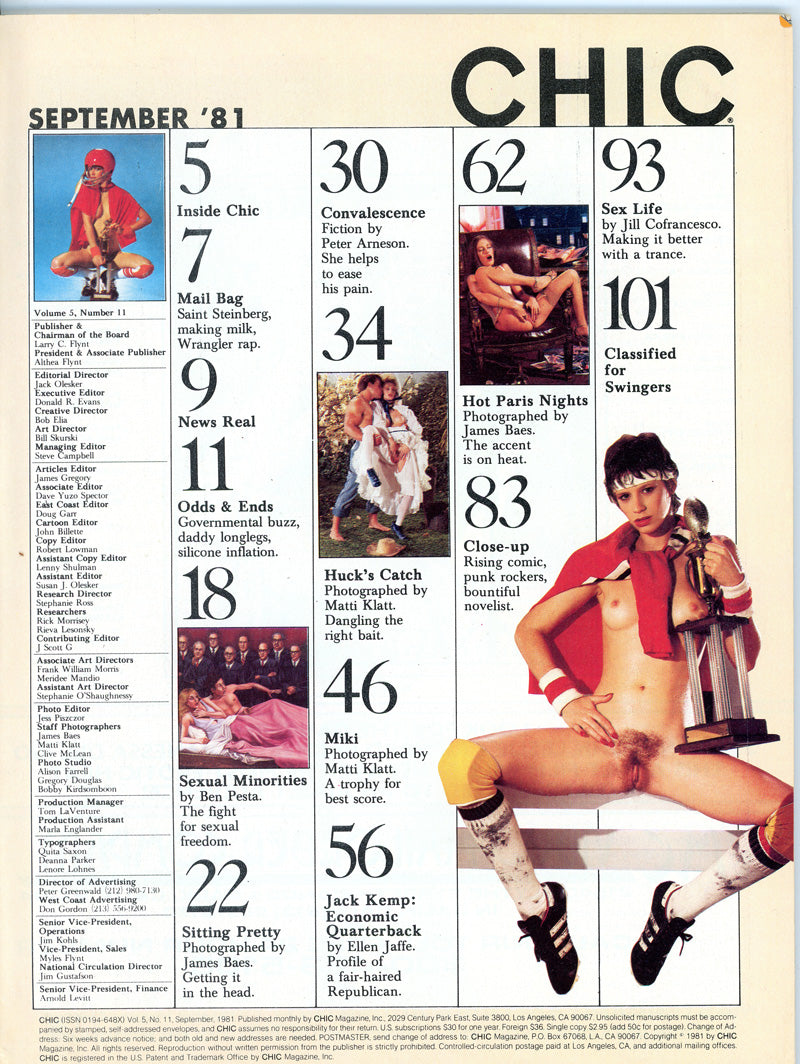 CHIC September 1981 magazine