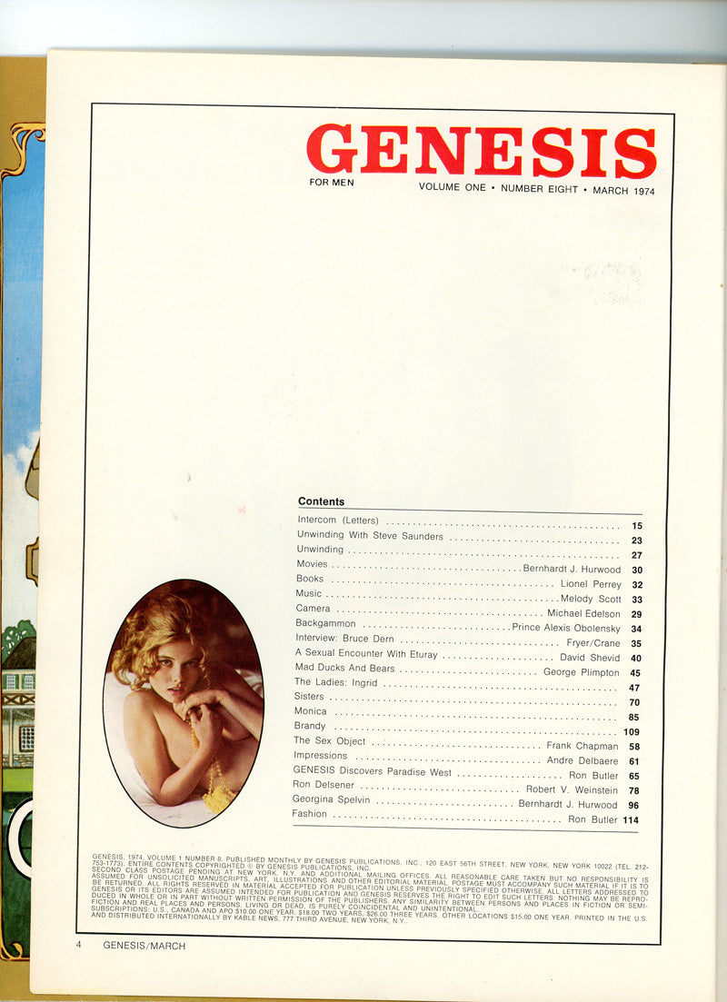 GENESIS March 1974 magazine