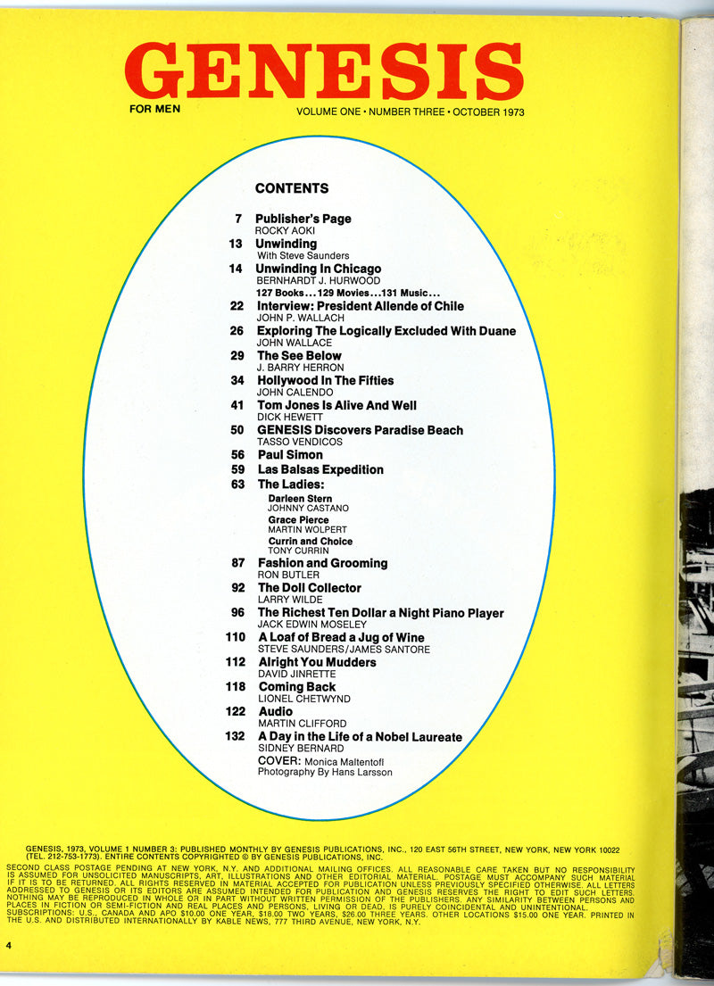GENESIS October 1973 magazine