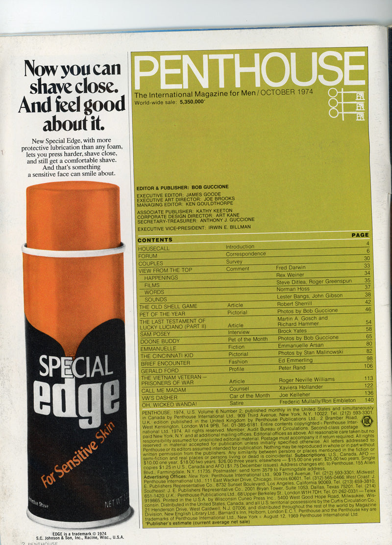 PENTHOUSE October 1974 magazine