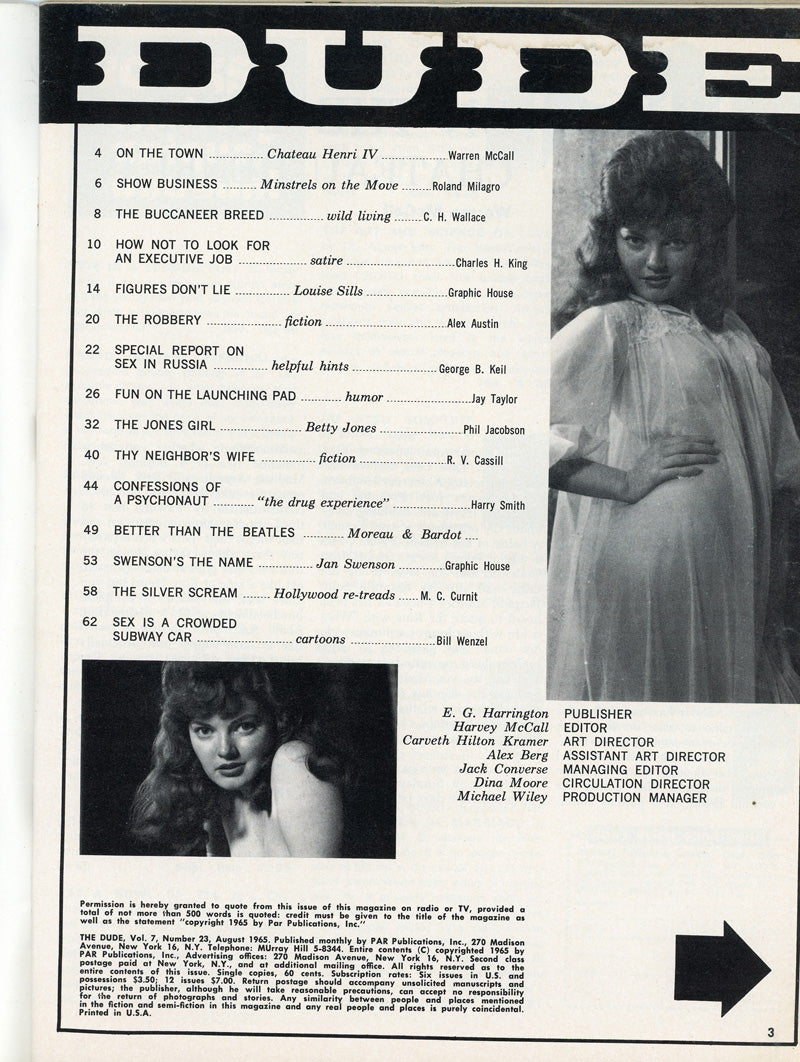 DUDE August 1965 magazine