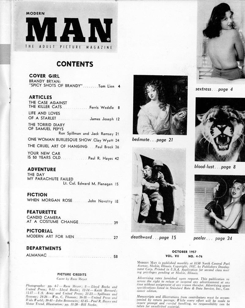 MODERN MAN October 1957 magazine